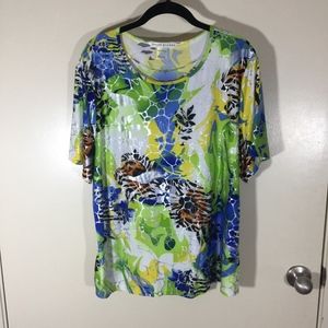 Nygard print top 1X